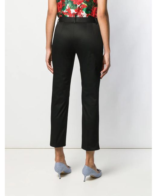 Dolce & Gabbana Black Cropped Tailored Trousers