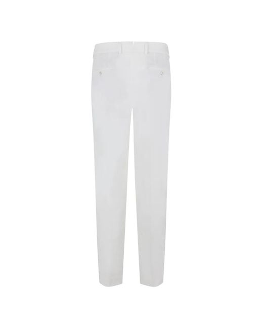 Slowear White Button Trousers for men
