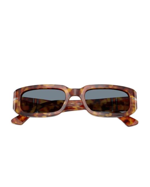 Persol Blue Tortoiseshell Rectangle Sunglasses