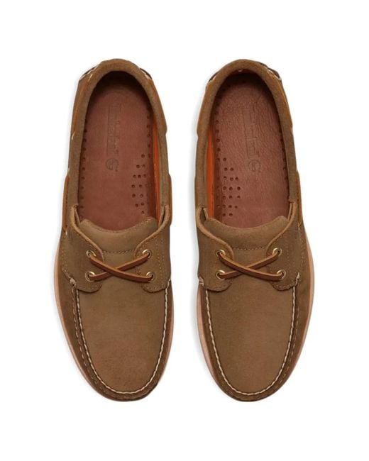 Timberland Brown Hand-Stitched Loafers for men