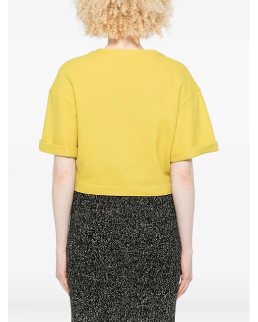 Niu クロップド Tシャツ Yellow
