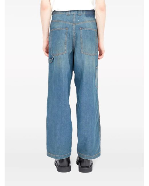 Maison Margiela Blue Vintage Americana Wash Relaxed Fit Jeans for men