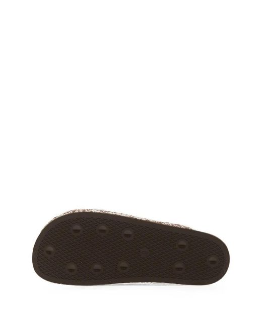 Adidas Brown Adimule Splatter-Print Mules
