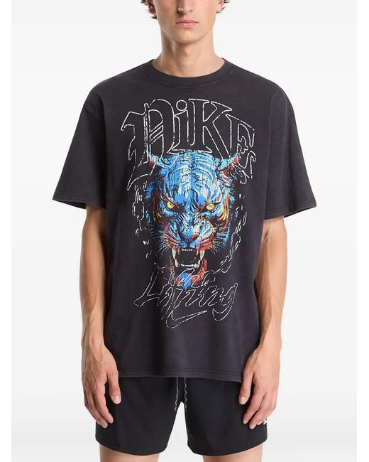 Nike Black Tiger-Print T-Shirt for men