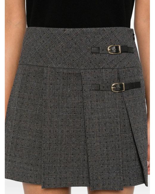 Sandro バックル プリーツスカート Black