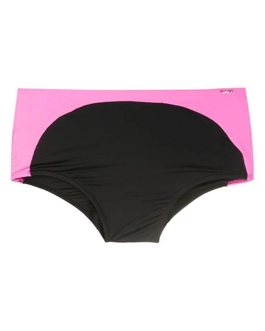 Amir Slama Black Panelled Swim Trunk for men