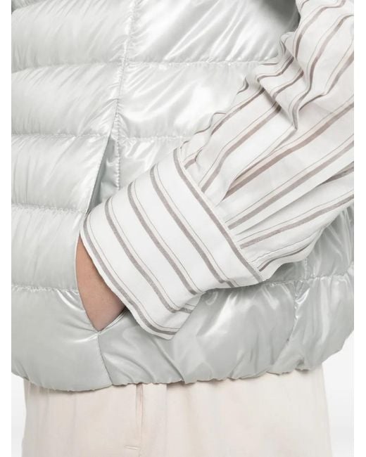 Herno White Cleofe Quilted Jacket