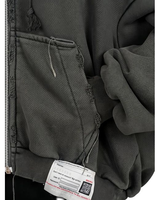 Hoodie À Fermeture Zippée Maison Mihara Yasuhiro pour homme en coloris Gray