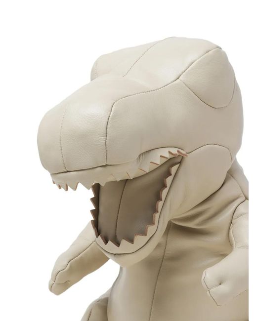 Maison Mihara Yasuhiro White Dinosaur-Shaped Leather Messenger Bag for men