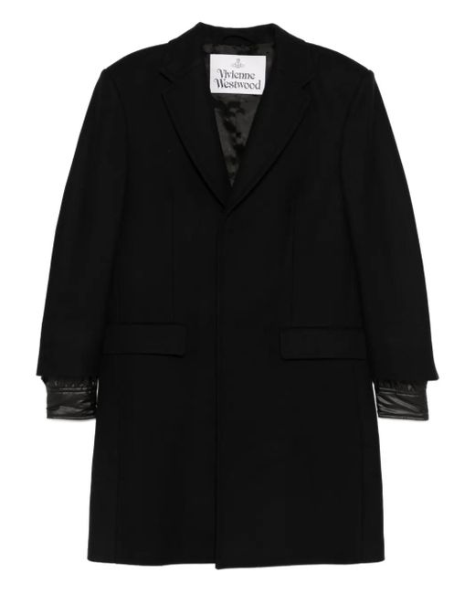 Abrigo de mezcla de lana virgen con botones Vivienne Westwood de hombre de color Black