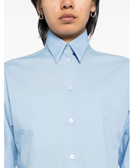 Bally Blue Cotton Long-Sleeve Shirt