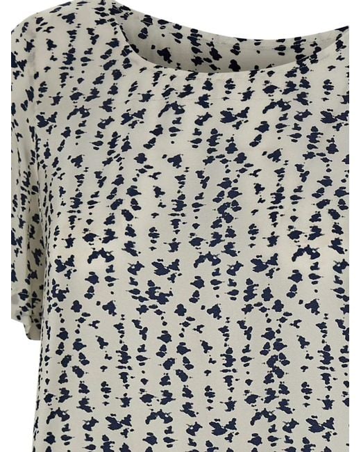 Kaos White Bluse Mit Print