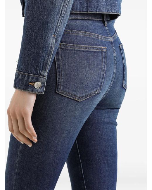 Dolce & Gabbana High Waist Jeans Met Sieraden in het Blue