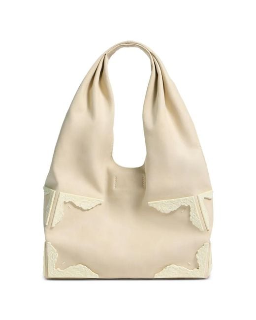 Maison Margiela Natural Medium Box Leather Tote Bag