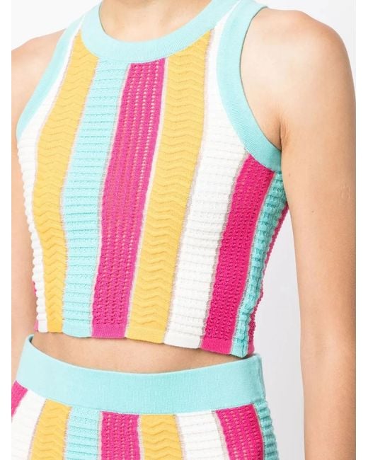Solid & Striped Blue The Carson Multi-Stripe Top