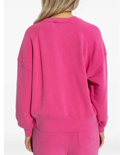 American Vintage Pink Atubay Raglan-Sleeve Sweatshirt