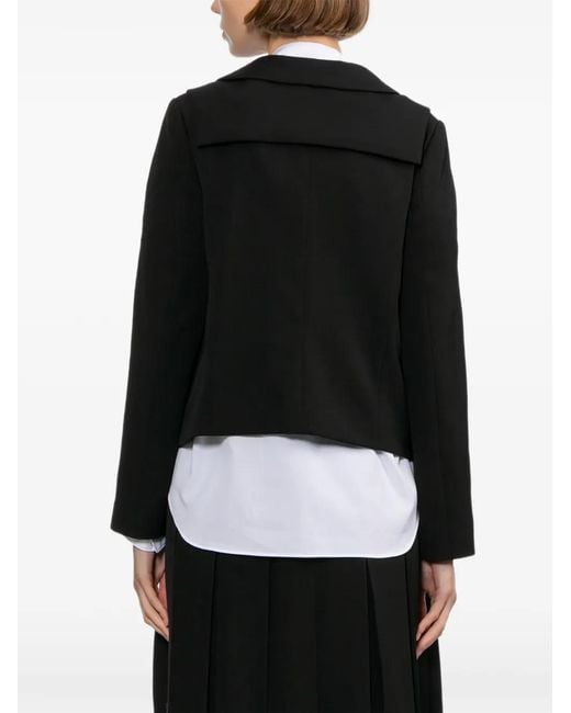 Comme des Garçons Black Peter Pan Collar Buttoned Jacket