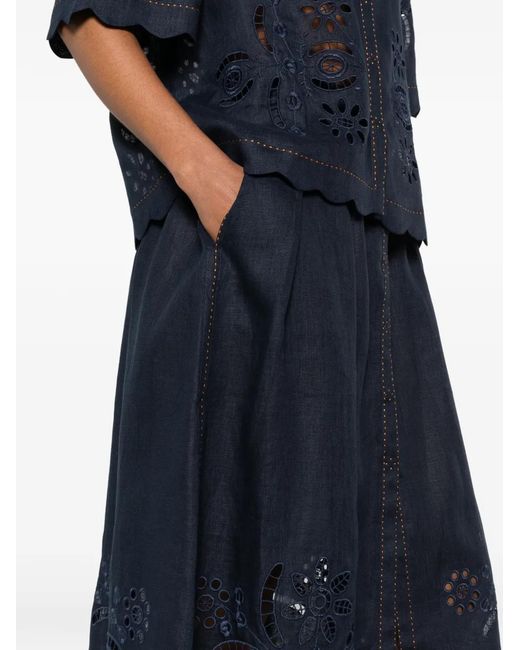 Vita Kin Black Balthazar Broderie-Anglaise Midi Skirt