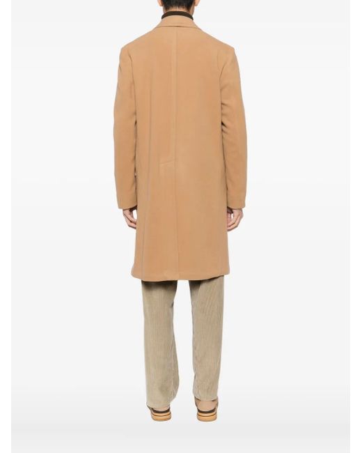 Massimo Alba Natural Double-Breasted Wool Coat for men
