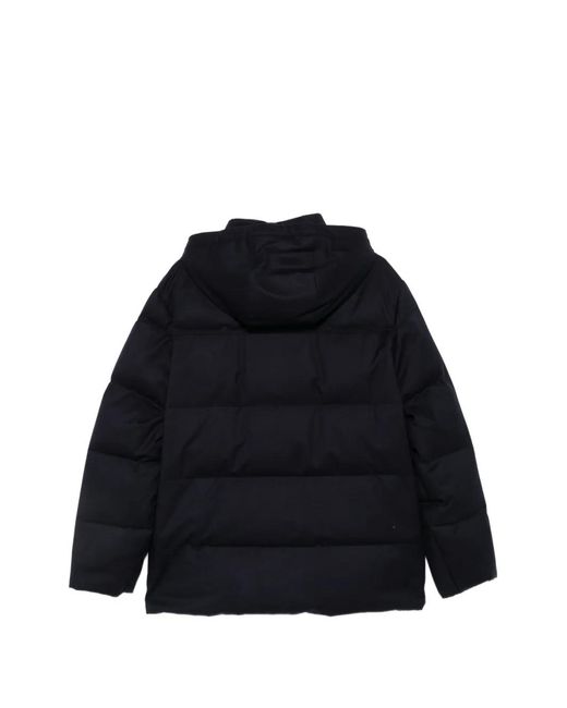 Canali Blue Hooded Padded Jacket for men