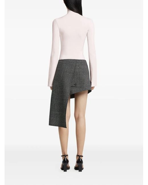 Courreges White Mock-Neck Interlock Sweater