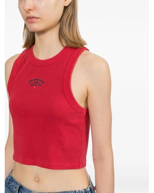 AAPE BY A BATHING AP Red Logo Tank Top