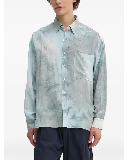 Camisa con motivo tie-dye IRO de hombre de color Blue