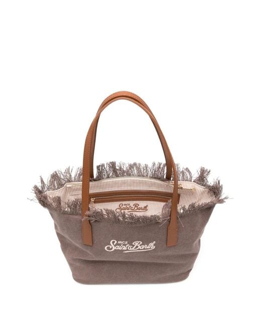 Mc2 Saint Barth Brown Sac Cabas City À Franges