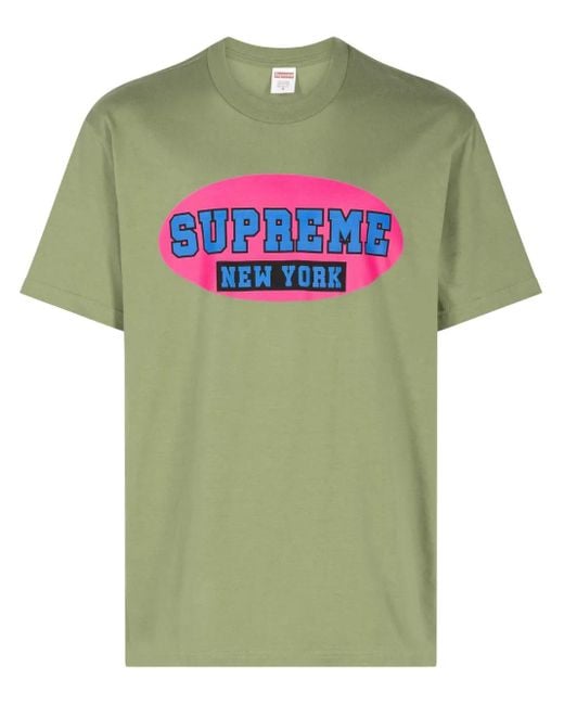Supreme Green New York Cotton T-Shirt