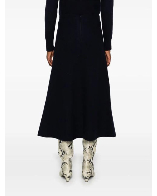 Jil Sander Black A-Line Midi Skirt