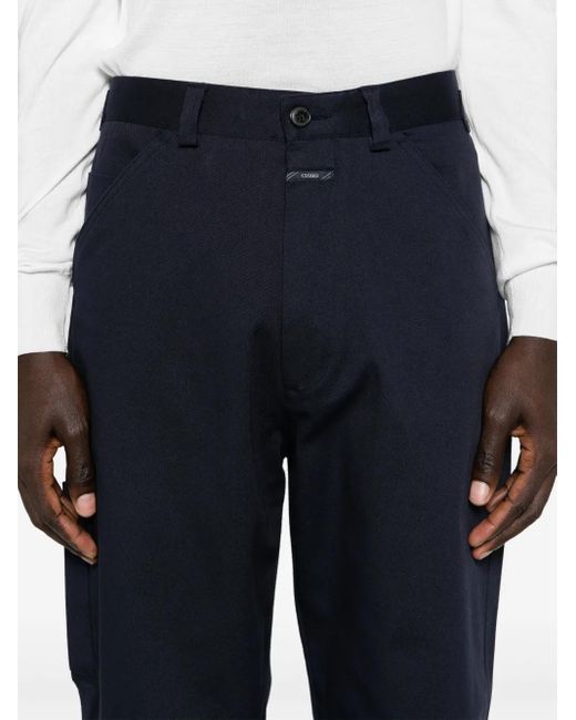 Closed Blue Tapered-Leg Twill Trousers for men