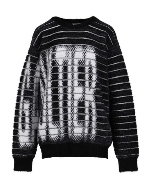 Jean Paul Gaultier メンズ ブラック ストライプ セーター