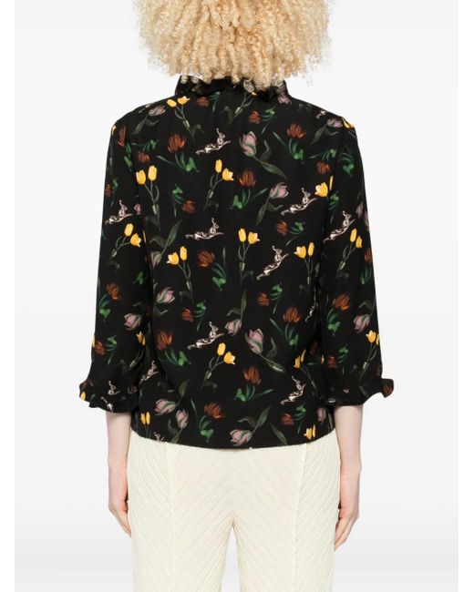 Marni Shirt Met Bloemenprint in het Black