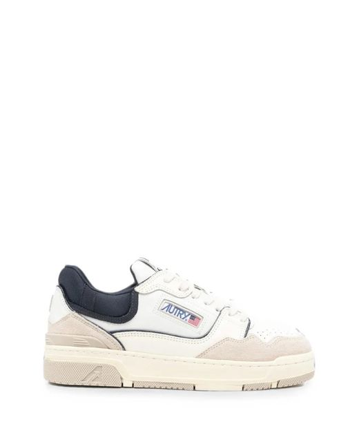Autry White Clc Panelled Sneakers for men