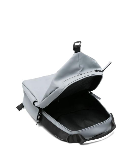 Rains Gray Clip Front Matte Backpack