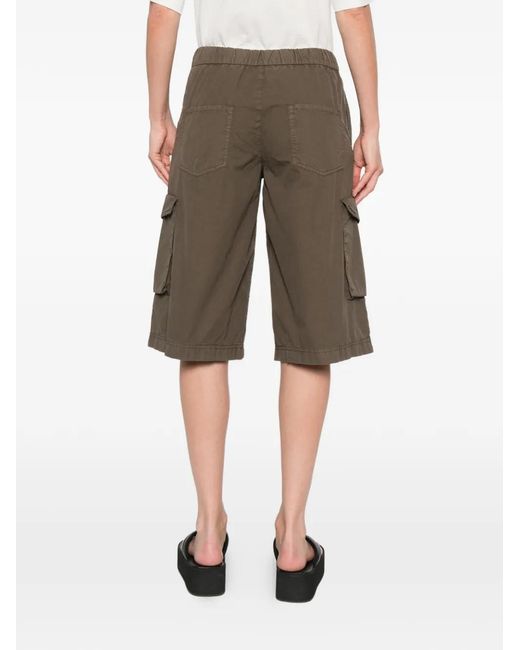 Herno Green Drawstring-Fastening Cargo Shorts