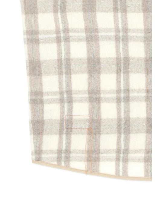 Fortela Natural Check-Pattern Zip-Up Gilet for men