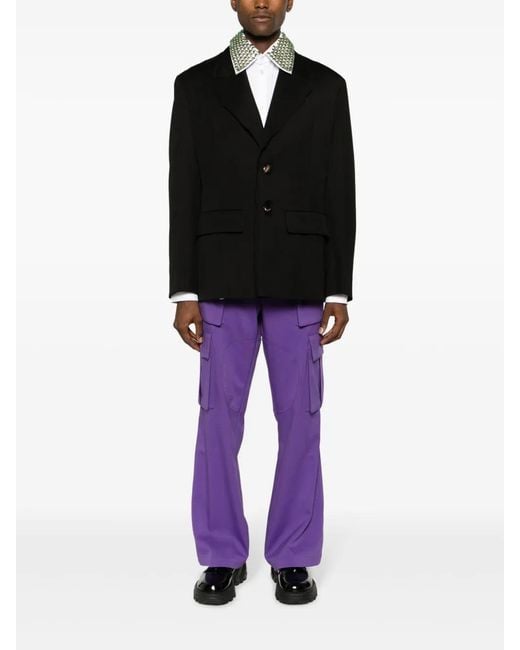 NAMACHEKO Black Beche Single-Breasted Blazer for men