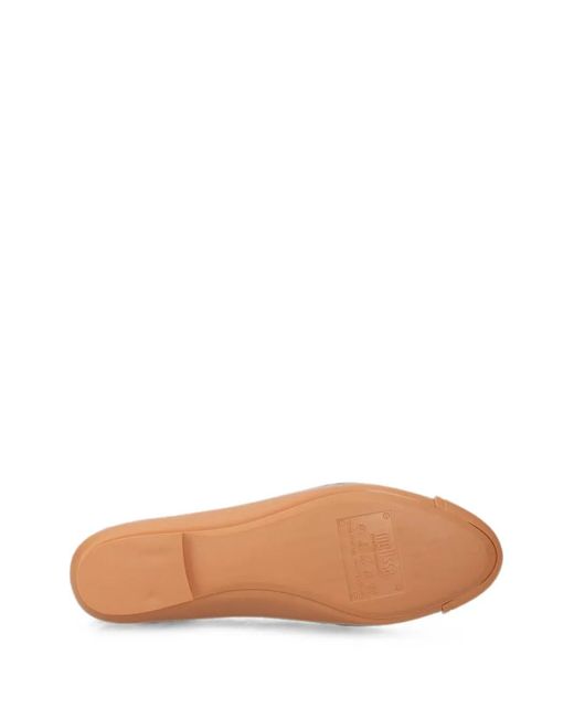 Melissa Orange Doll Bow-Detail Ballet Flats