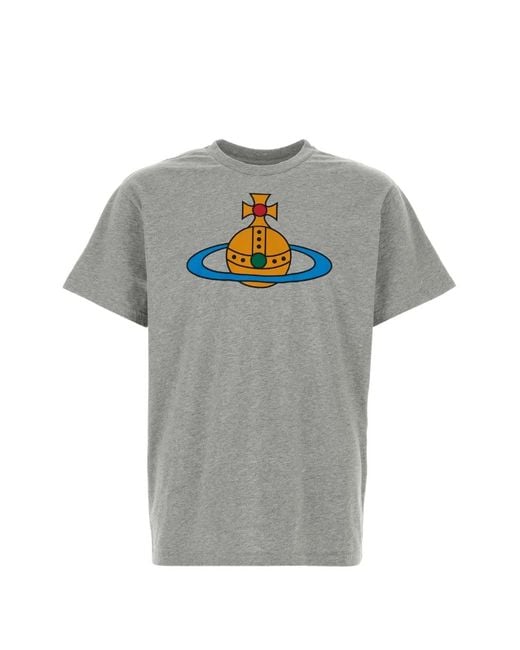 Vivienne Westwood Gray Orb Crew-Neck T-Shirt for men