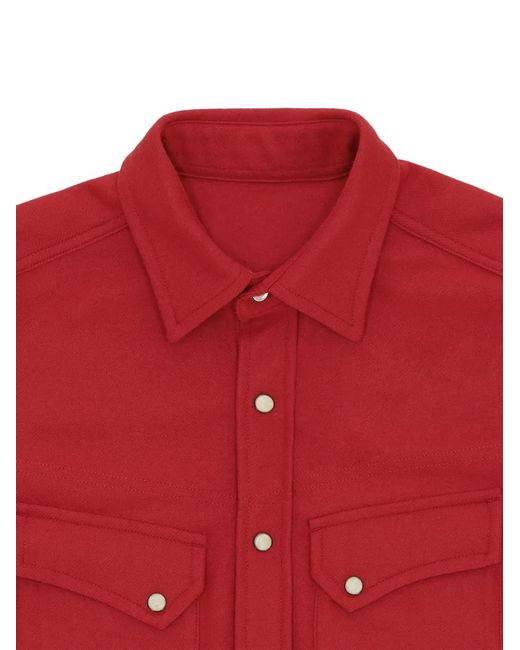 Fortela Red Flap-Pocket Shirt for men