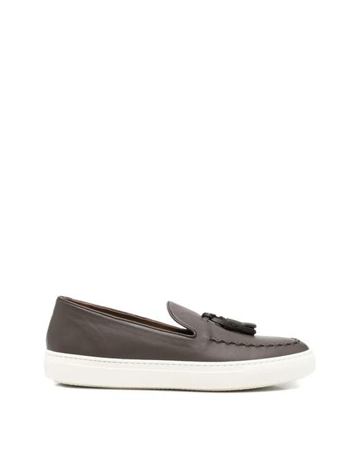 Fratelli Rossetti White Tassel Detail Lace-Up Shoes for men