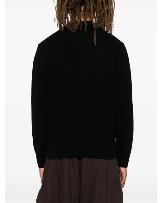 Maison Kitsuné Black Chillax Fox Wool Jumper for men