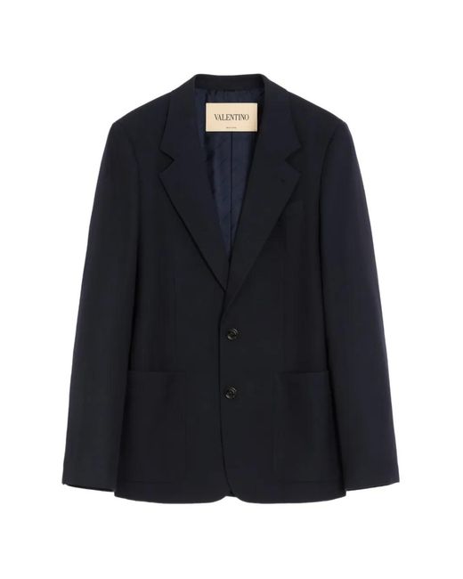 Valentino Garavani Blue Single-Breasted Jacket for men