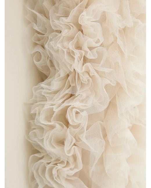 Bruuns Bazaar Natural Ruffled-sleeve double-breasted dress