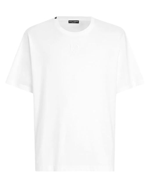 T-Shirt À Patch Logo Dolce & Gabbana pour homme en coloris White