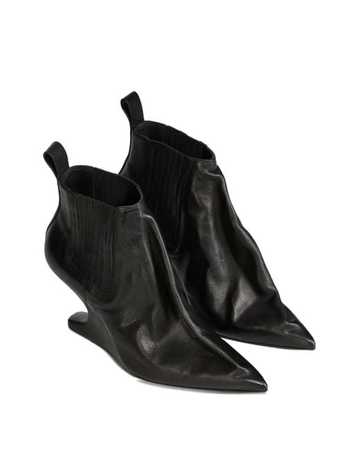 Rick Owens Black 80Mm Taco Boots