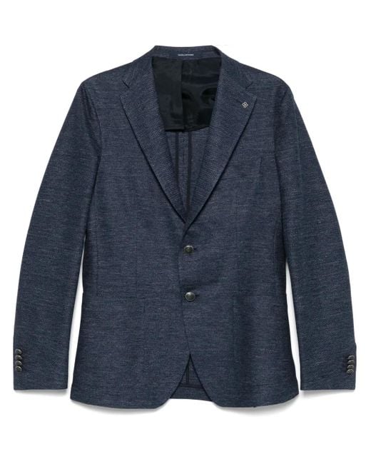 Tagliatore Blue Single-Breasted Blazer for men