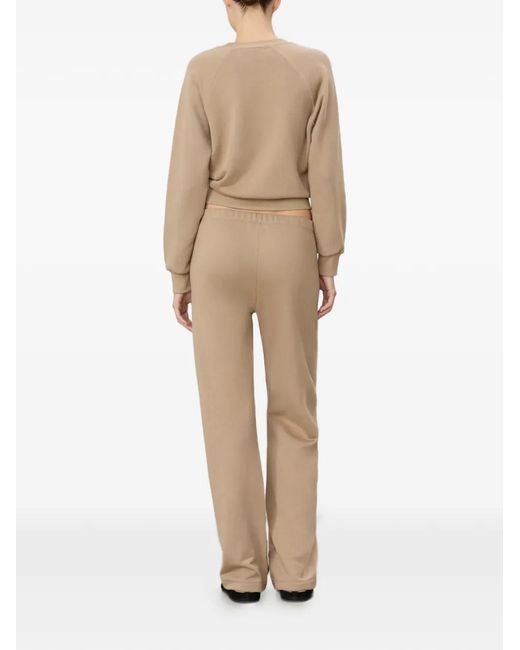 ÉTERNE Natural Logo-Detail Track Pants