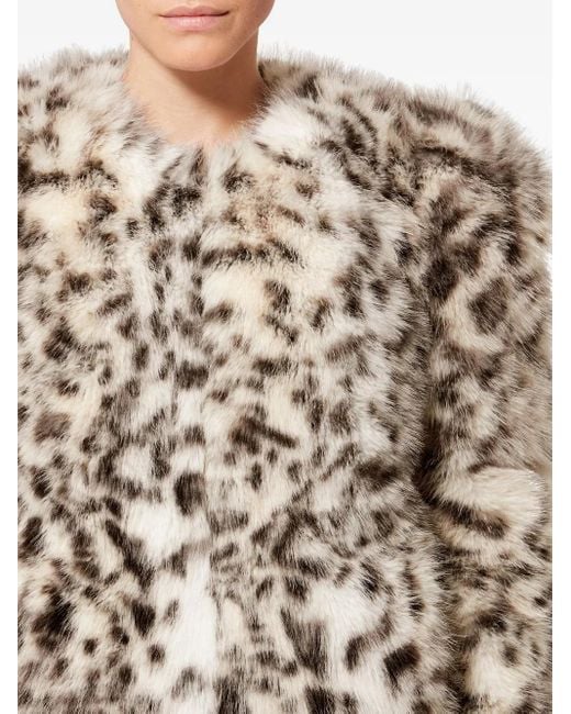 Isabel Marant White Bahria Animal-Pattern Jacket
